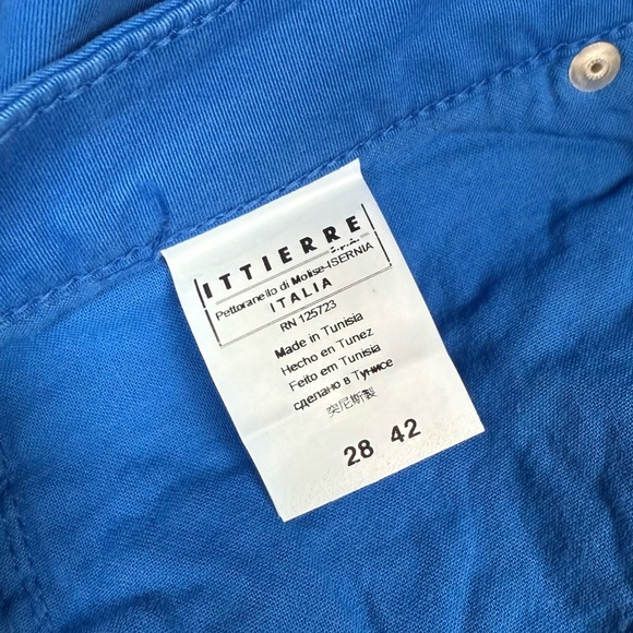 NOS: Deadstock Fiorucci Women's Vibrant Blue Ultra Low Waist Pants Size 28 - Picture 8 of 9